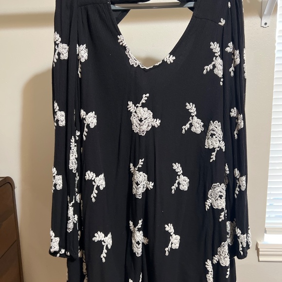 Free People -  Black Embroidered Austin Dress - Picture 8 of 9
